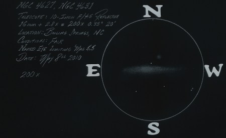 NGC 4627-31 10-inch 200x